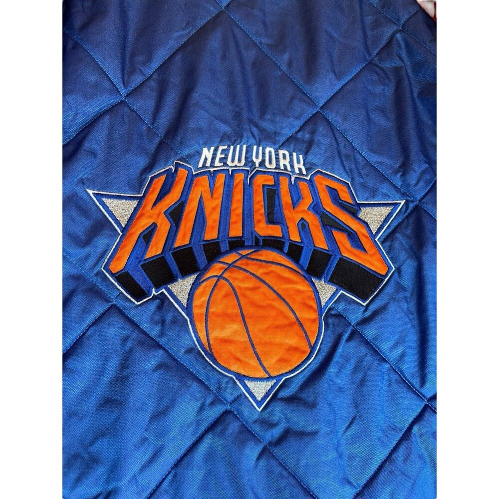 Vintage NY Knicks NBA Reversible Quilted Embroidered Varsity Jacket - Sz XXL - Picture 7 of 16